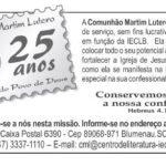 Comunhão Martim Lutero - 25 Anos