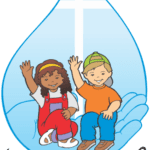 MISSAO CRIANCA - texto circundando o simbolo - COR