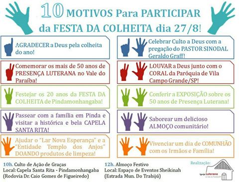 10 motivos para Festa da Colheita