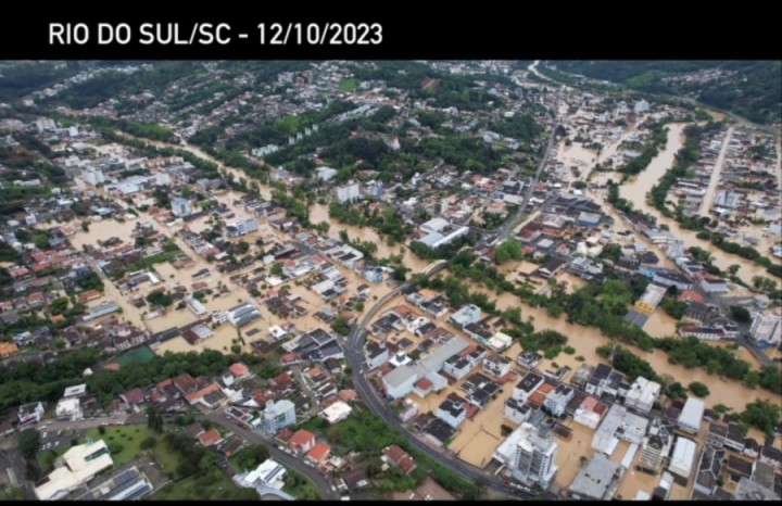 Enchente em Rio do Sul/Divulgação